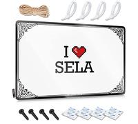 Décoration murale vintage sarcastique avec inscription « I Love Sela » - Zone douce - Facile à accrocher pour hayon (30 x 40 cm)