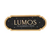 Widdop Décoration murale Panneau Lumos WB250 Warner Bros – Métal noir, brille dans le noir