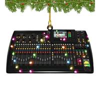 Décoration musicale de Noël - Acrylique 1 ensemble, décoration élégante de console de mixage | Parfait pour sapin de Noël, décoration d'intérieur, fans de musique, rétroviseur, sac à dos, cadeau de