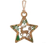Décoration Natale pour bois Style Européen avec Corde Décoration(1) | Esthétique européenne élégante, ambiance chaleureuse, finition soignée, pour idéal salon pour chambre entrée