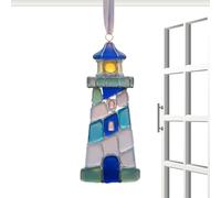 Décoration Nautique pour Sapin De Noël | Pendentif Décoratif en Acrylique 2D en Forme de Phare - Ornement Décoratif en Forme de Phare - pour Maison Séjour Bureau Entrée Mur Fenêtre