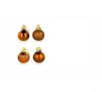 Décoration Noël 24 Boules 30mm pour Hôtel Restaurant(Orange) | Plastique pour durable, brillant, 30mm diamètre, pour idéal sapin, pour fête mariage