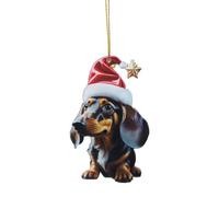 Decoration Noel - DéCoration De Sapin De NoëL En Forme Des Teckel - IdéE Cadeau Amusante Pour Les Amoureux Des Chiens - Souvenir NoëL Pour Sac à Dos Voiture Deco Noel Exterieur