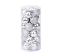 Decoration Noel,Décoration Noel Lot de 12 Ou 24 Boules Décoratives for Sapin Noël 3 À 4 Cm, en Plastique, Suspendre, La Maison, Le Nouvel an(A8-24pcs 3cm)