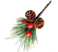 Décoration Noël DIY 10 Pics Baies Et Aiguilles | Matériau PVC pour durable, aspect naturel parfait, pour facile à pour modeler, résistant à l'usure, couleur ne passe pas