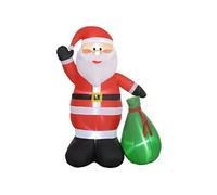 Décoration Noël gonflable H.180 cm - père Noël gonflable extérieur intérieur - IP44 - 4 LED
