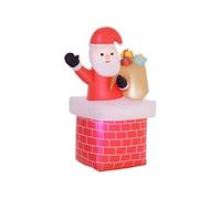 Décoration Noël gonflable H.195cm - Père Noël gonflable extérieur intérieur LED IP44