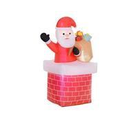 Décoration Noël gonflable H.195cm - Père Noël gonflable extérieur intérieur LED IP44