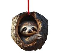 Decoration Noel, Ornement De Noël en Forme d'animal, Décoration d'animaux De La forêt, Ornement à Suspendre,Raton Laveur Hibou écureuil hérisson Lapin (Paresseux)