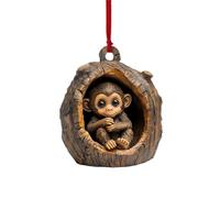 Decoration Noel, Ornement De Noël en Forme d'animal, Décoration d'animaux De La forêt, Ornement à Suspendre,Raton Laveur Hibou écureuil hérisson Lapin (écureuil)