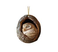 Decoration Noel, Ornement De Noël en Forme d'animal, Ornement en Acrylique, Deco Noel, Décoration À Suspendre pour Arbre, Rétroviseur De Voiture, Salon, Chambre À Coucher, Jardin (17#Hibou)