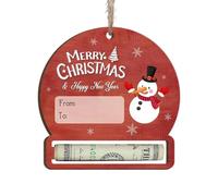 Decoration Noel Ornements de Pince à Billets en Bois de Noël Porte-Billets Décoration à Suspendre pour Offrir des Billets Banque Chèques la Famille et aux Amis