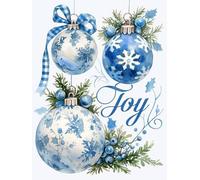 Decoration Noel Peinture Numero bleu, lampe Peinture Numero Adulte, DIY Peinture Acrylique Toile Activité Manuelle Adulte, Decoration Hiver Maison Le Mur Ou Cadeau Noel, Sans Cadre 40x50cm p-202