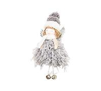 Decoration Noel Peluche Ange Poupée Suspension, Lutin de Noel Fille, Décorations de Noël à Suspendre, Decoration Sapin de Noel pour Sapin de Noël, Cheminée, Fenêtre