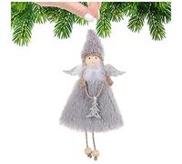 Decoration Noel Peluche Ange Poupée Suspension, Lutin de Noel Fille, Décorations de Noël à Suspendre, Decoration Sapin de Noel pour Sapin de Noël, Cheminée, Fenêtre (E, Taille Unique)