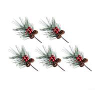 Décoration Noël Pommes Pin Baies 12pcs Table | Usage pour polyvalent, pour vases centres de table, arrangements créatifs, pour décor de vacances, pour facile à placer