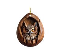 Decoration Noel Sapin, Ornements d'arbre de Noël en Forme d'animal Motif Animal d'arbre de Noël Interieur Ornement en Acrylique 2D Ornement à Suspendre, Hibou écureuil hérisson (A0a3-E, One Size)