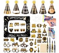 Decoration Nouvel an 2026 Deco Jour de L'an Décoration Bonne Annee Happy New Year 2026 kit Accessoires Photobooth Nouvel an Déco Soirée Accessoires nouvel An Chapeau Deco Reveillon