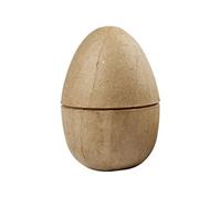 décoration Oeuf en papier mâché 12 cm marron chacun
