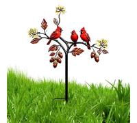 Décoration Oiseaux pour Jardin | Ornement métallique de Brunch Floral | Art de Jardin Résistant aux Intempéries | pour Les Sentiers Arrière-Cours Paysages Patios Pots de