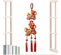 Décoration, ornement avec pendentif cloche, broderie pour l'année du s 2026 Décorations | Pour la prospérité et le succès, fête du printemps, fête, salon, chambre à coucher, porte et