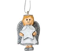Décoration ornement d'ange en argent personnalisé à suspendre mémorial deuil ange gardien avec nom gravé