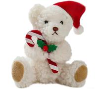 Décoration Ourson Peluche Noël Suspensible Style Dessin Animé Bureau | Fabriqué en peluche douce pour ambiance festive pour apte à accrocher poser Convient tous âges