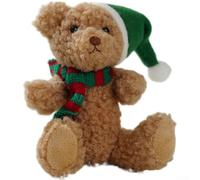 Décoration Ourson Peluche Noël Suspensible Style Dessin Animé Bureau | Fabriqué en peluche douce pour ambiance festive pour apte à accrocher poser Convient tous âges