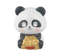 Décoration panda à énergie solaire pour voiture et bureau, figurine fabriquée en ABS apportant paix et prospérité avec mouvement activé par la lumière et design écologique (B)