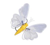 Décoration papillon éclairée par LED avec deux approches de montage | LED blanc chaud, motifs translucides givrés, accent papillon lumineux expressif pour jardins et décorations de fête