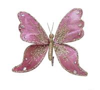 Décoration Papillon pour fête 25cm Tissu Résistant et Léger Décoration(Dark Pink)