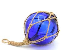 Décoration - Pêcheurs Boule en verre Basic en bleu avec réseau de rosée - Différentes tailles