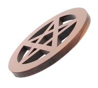 Décoration Pentacle en Bois Rétro, Base Plate pour Autel Fête Halloween | Ornement D’autel Sculpté, Organise Cartes Tarot et Bougies, Style Maison, Base Compacte