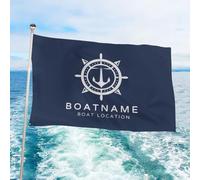 Décoration personnalisée avec boussole et drapeaux nautiques personnalisés, drapeaux de bateau, bateau, voilier, cour, décoration extérieure de la maison (A-04)