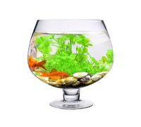 Décoration Petit Aquarium en Verre Transparent épais, Aquarium, Salon, Bureau, réservoir de Tortues, gobelet créatif, Conception de modélisation pour Poissons(15cmx10cm)