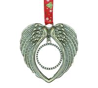 Décoration Photo Commémorative En Forme D'ailes D'ange - Cadre En Forme De Cœur, Décoration De Noël, Souvenir | Porte-photo Cadeau De Sympathie, Décor D', Affichage De La Mémoire D'un Être Cher