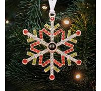Décoration photo personnalisée pour Noël, pendentif en forme de flocon de neige à suspendre 2025, décoration d'intérieur pour fête de Noël, cadeaux commémoratifs pour famille, double face (or rose, 7