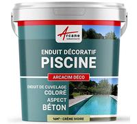 Décoration Piscine, Enduit de Cuvelage, Béton Ciré 16 m² Crème Ivoire
