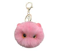 Décoration porte-clés - Porte-clés boule en peluche en forme de chat, accessoires mignons, décoration de collection pour les filles et les amoureux des animaux pour les voyages, les trajets et l'école