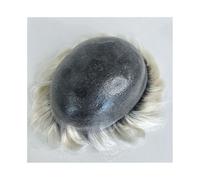 Décoration Postiche for homme, peau fine, base PU de 0,06 mm, postiche for homme #1B60RY, cheveux humains indiens moelleux(7x9)