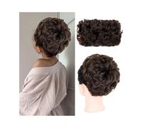 Décoration Postiche queue de cheval synthétique à clip, chignon ondulé et décoiffé, for femmes noires Extension(8#)