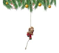 Décoration pour Arbre De Noël | Décoration Hilarante pour Les Fêtes - Pendentif Père Noël Grimpeur sur Une Corde - pour Chambre Balcons Entrées Mur Jardin Cour Allée