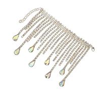 Décoration Pour Bouteille De Vin Avec Strass Frange Longue 9,1 cm | Bijou Ajustable Pour Bouteille De Vin Mousseux Pour Mariage Saint-Valentin Célébration Anniversaire Événement Maison Table