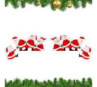 Décoration pour cadre de porte, art en Silhouette de Père Noël, orignal, 2 pièces, couvre-porte de Noël, en bois, pour maison, fête, mariage, vacances, travail scolaire