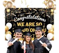 Décoration pour Cérémonie de Remise de Diplôme - Bannière Promotion 2025 Décorations De Cérémonie | Décoration Murale Félicitations Accessoires Photo Bannière Pour Intérieur Extérieur Jardin