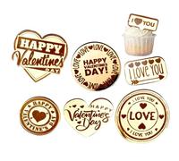 Décoration Pour Cupcakes De La Saint-Valentin - Fournitures De Fête Romantiques En Acrylique - Toppers En Forme De Cœur Pour Cupcakes,Idéaux pour Gâteaux Biscuits Mariage Cadeaux Gourmands