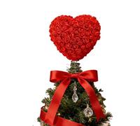 Décoration pour d'arbre de Saint Décorations en forme de roses | Cime d'arbre en forme de cœur adaptée pour mariage, anniversaire, maison et décoration de porte d'entrée