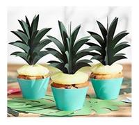 Party Deco 6 Décorations pour gâteau à faire soi-même Feuille d'Ananas