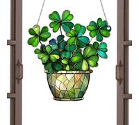 Décoration pour fenêtre - 16 x 20 cm pendentif trèfle, porte-bonheur à chaîne en métal | Jolie et extravagante décoration à suspendre crée une atmosphère festive plus forte à tout moment