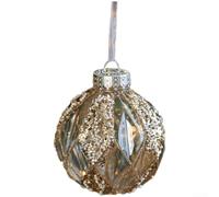 Décoration pour fête Suspensible 8cm Plastique Incassable Décoration(D) | Plastique clair résistant, rempli paillettes dorées, accroche pour facile, pour idéal pour intérieur extérieur, pour fête